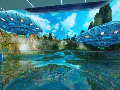 音维打造未来展览：当人类吃沉浸式光影自助餐